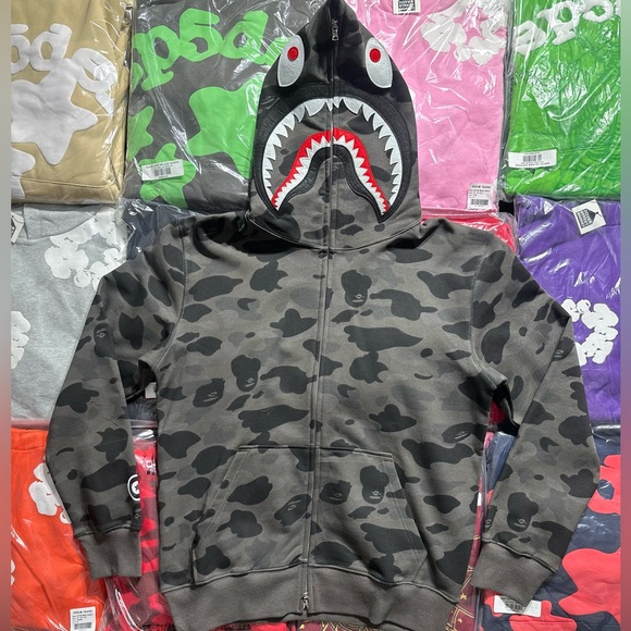 Bape Other - BAPE Color Camo Shark Full Zip Hoodie ‘Black’